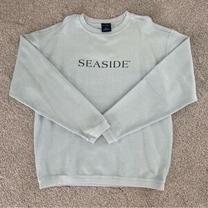 Seaside Ribbed Crewneck Light Blue Navy Small New The Seaside Style